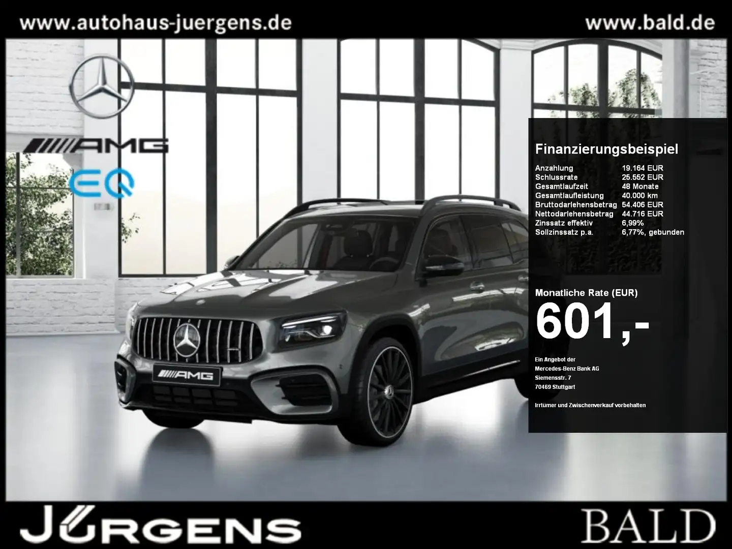 Mercedes-Benz GLB 35 AMG 4M MLB/Pano/Burm/AHK/Night/Distr/21' Grau - 1