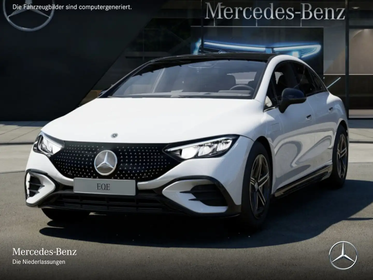 Mercedes-Benz EQE 350 AMG WideScreen Pano Burmester Distr. HUD Weiß - 2