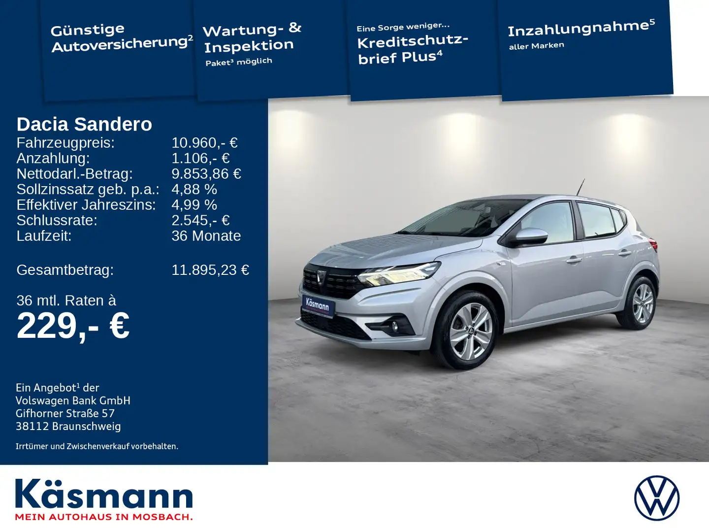 Dacia Sandero III 1.0 TCe 90 Comfort BLUETOOTH GRA Grau - 1