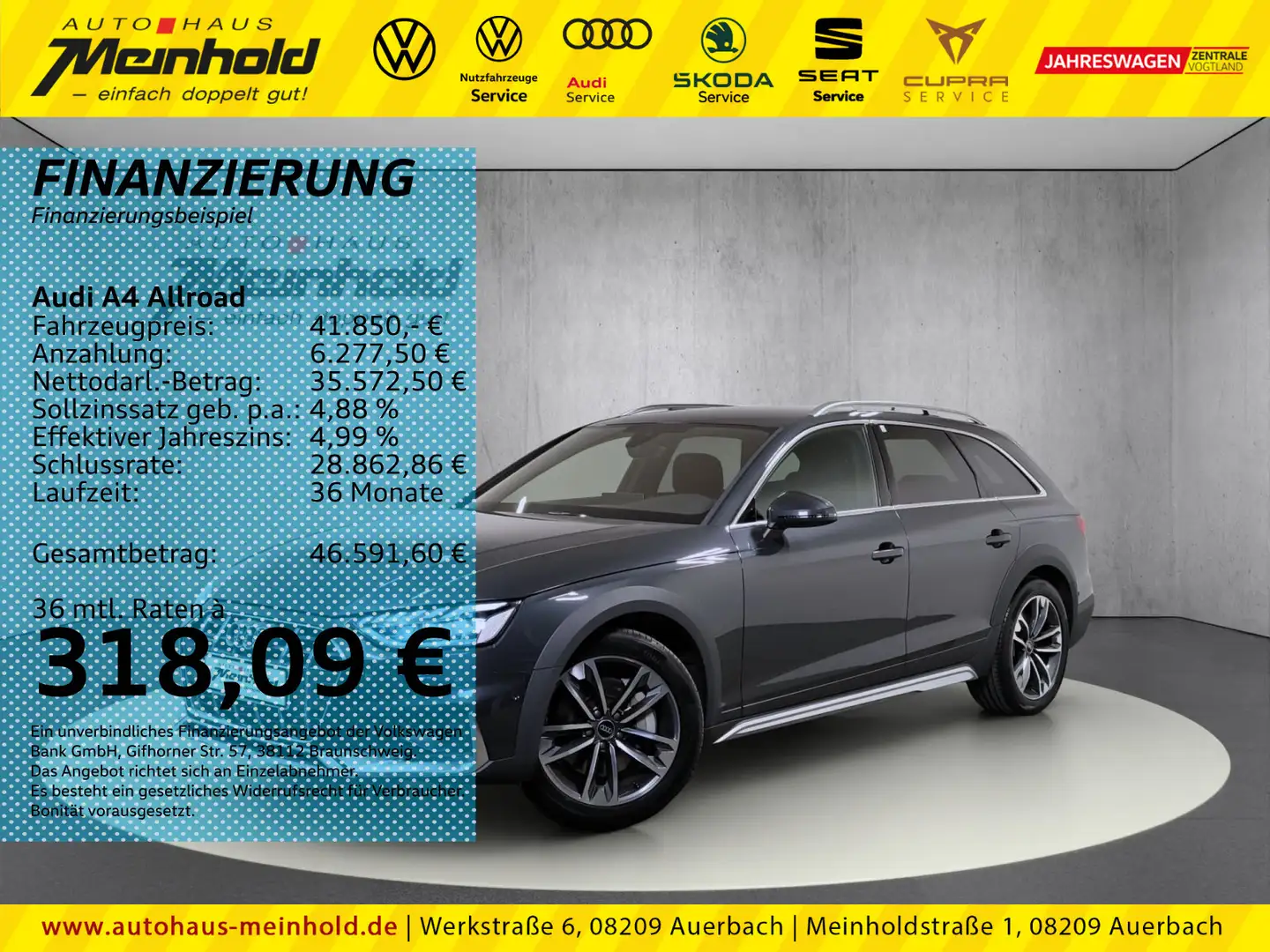 Audi A4 allroad A4 allroad quattro 45 TFSI S tronic, Matrix, 18" Grau - 1