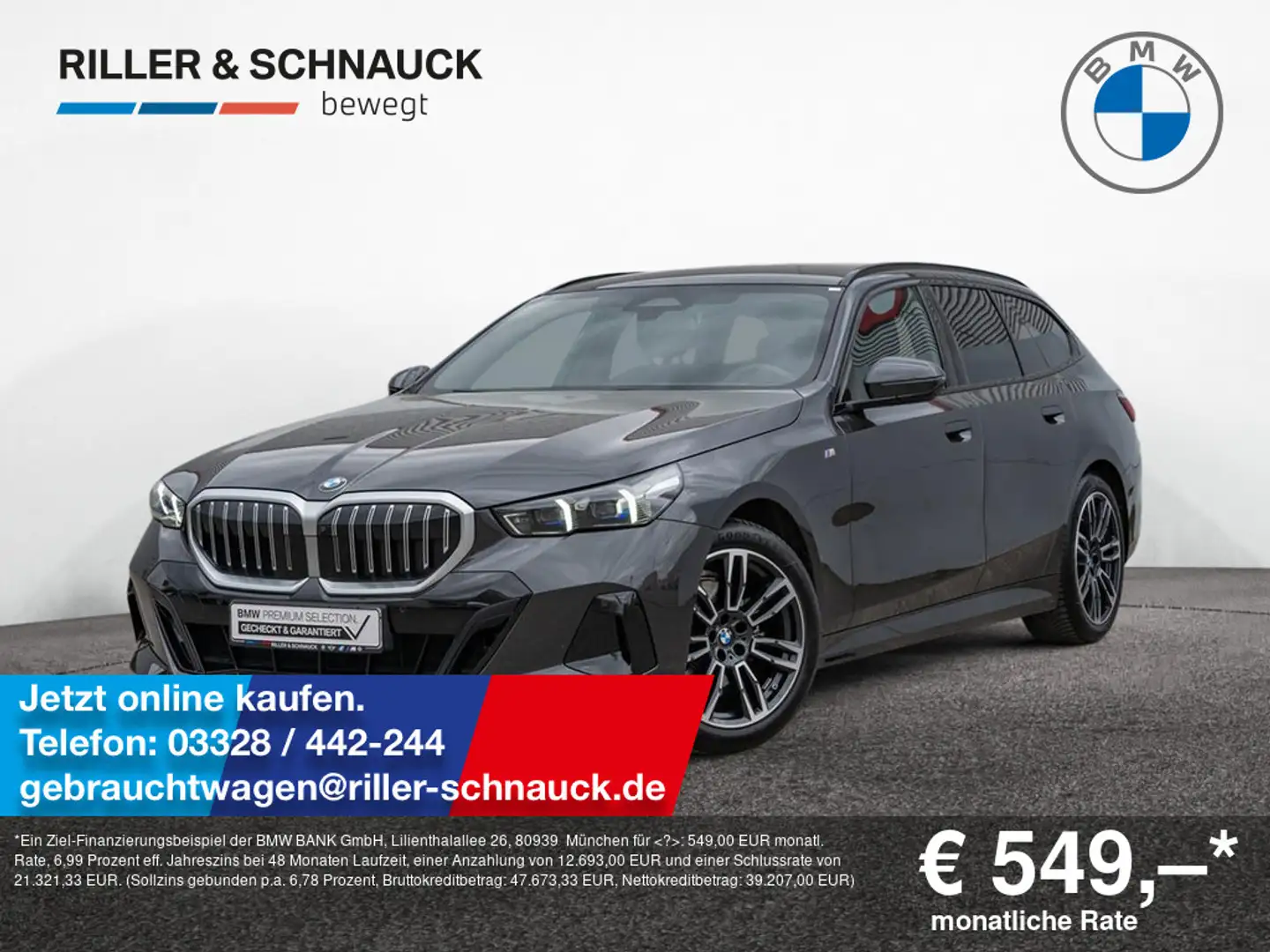 BMW 520 d Touring M-Sport AHK+PANO+STANDHZG+HK Grau - 1