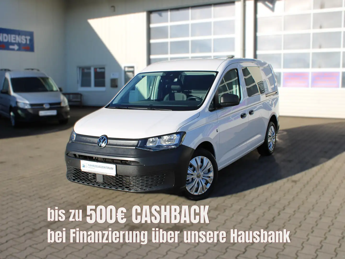 Volkswagen Caddy Cargo MAXI 1. HAND 2 Schiebet./SHZ/KLIMA/SPURHALT Blanc - 1