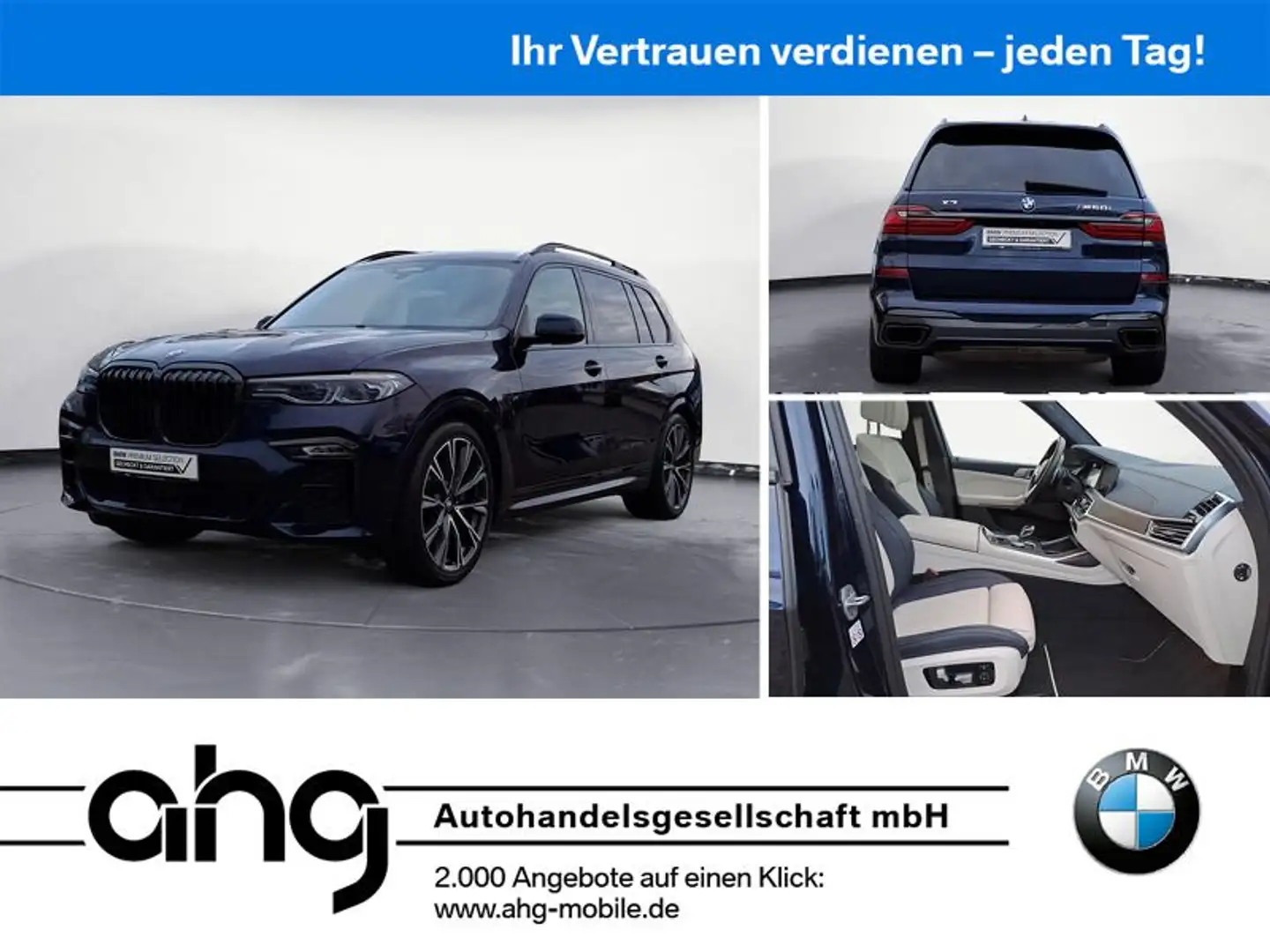 BMW X7 M50i 22' 6 Sitze Sky Lounge Bleu - 1