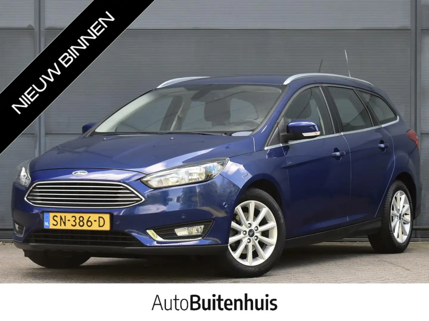 Ford Focus Wagon 1.0 Titanium |CLIMATE|PARKEERHULP|PDC|NAVI|C Blauw - 1