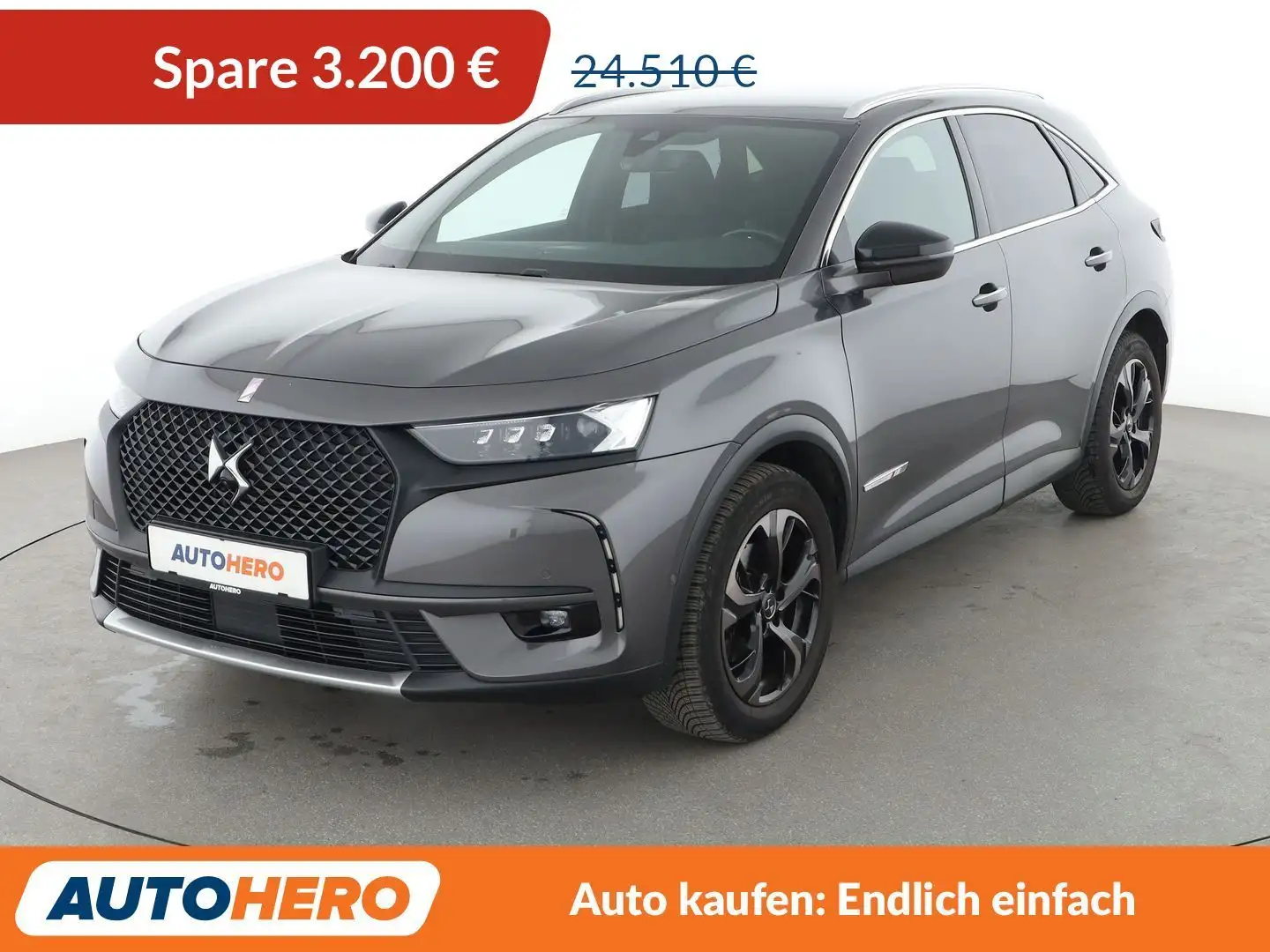 DS Automobiles DS 7 Crossback 2.0 Blue-HDi SoChic Aut.*NAVI*LED*CAM*SHZ*TEMPO* Grau - 1