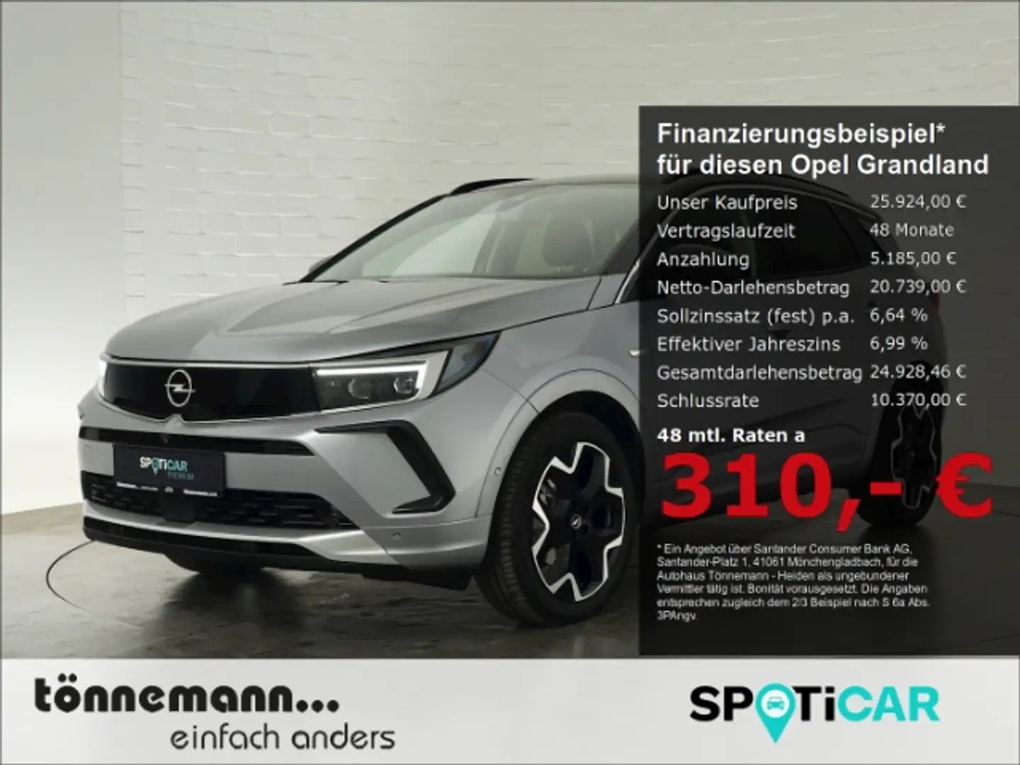 Opel Grandland ULTIMATE AT+LED MATRIX+NAVI+360 GRAD KAMERA+SITZ-/ Argent - 1