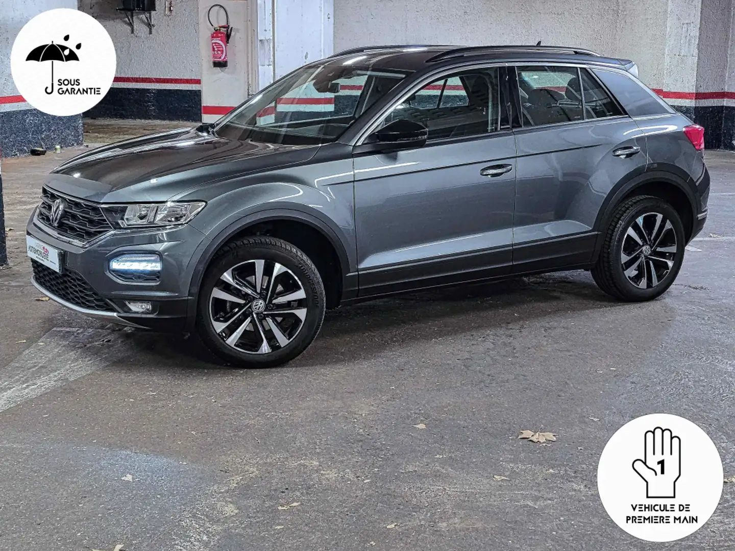Volkswagen T-Roc TSi 116 BVM6 iQ-Drive 1ère Main Gris - 1