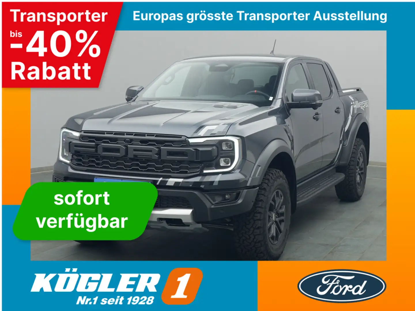 Ford Ranger RAPTOR Diesel/Standheiz./Raptor-P. Grau - 1