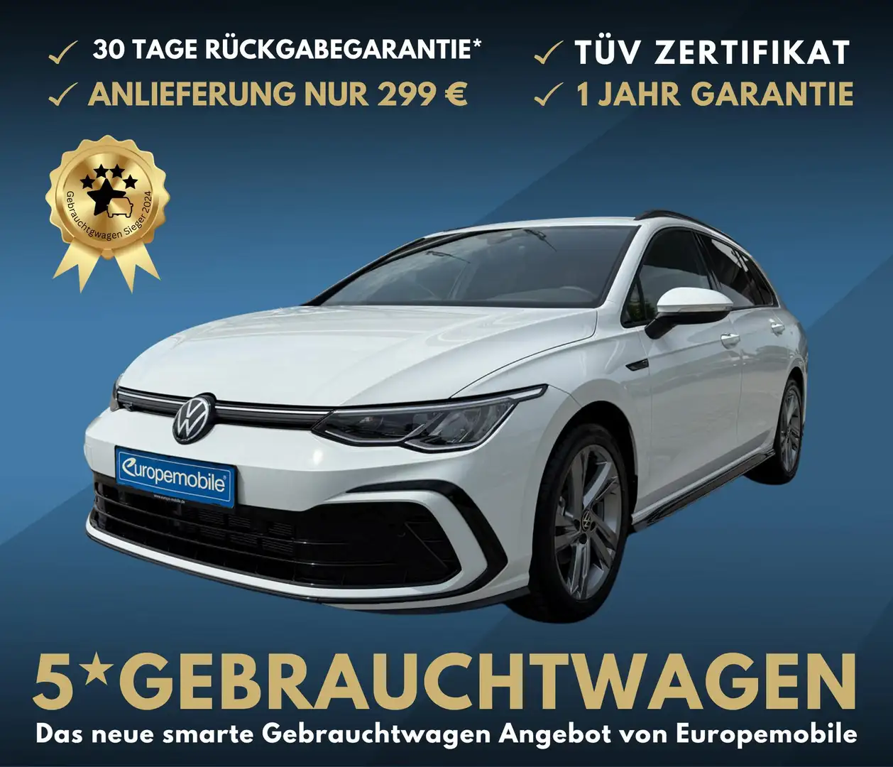 Volkswagen Golf Variant R-LINE 1.5 TSI (Lager) BUSINESS/EASY/AHK/WINTER... Weiß - 1