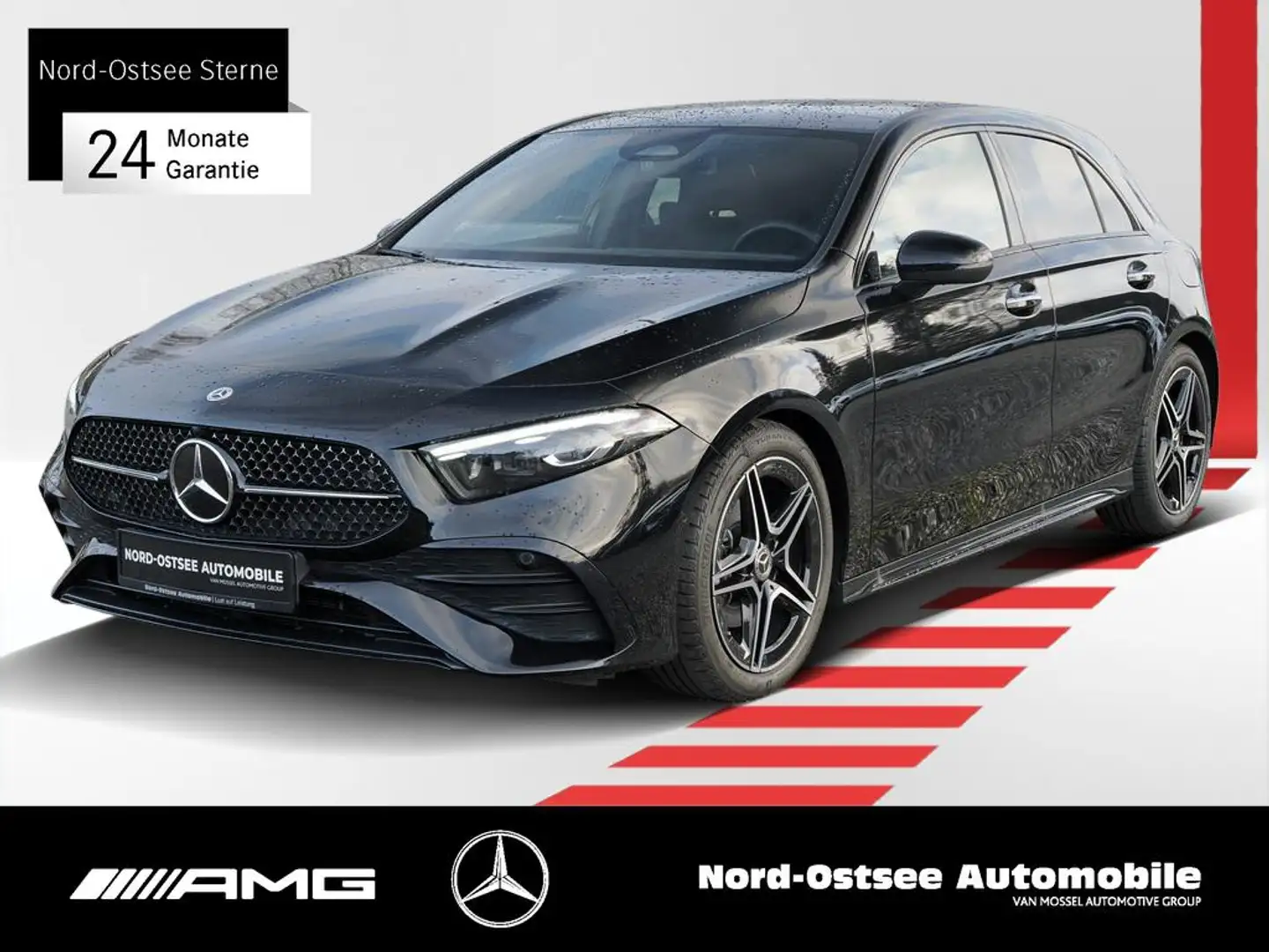 Mercedes-Benz A 180 AMG LINE NIGHT MULTIBEAM PANO NAVI TEMPO Schwarz - 1