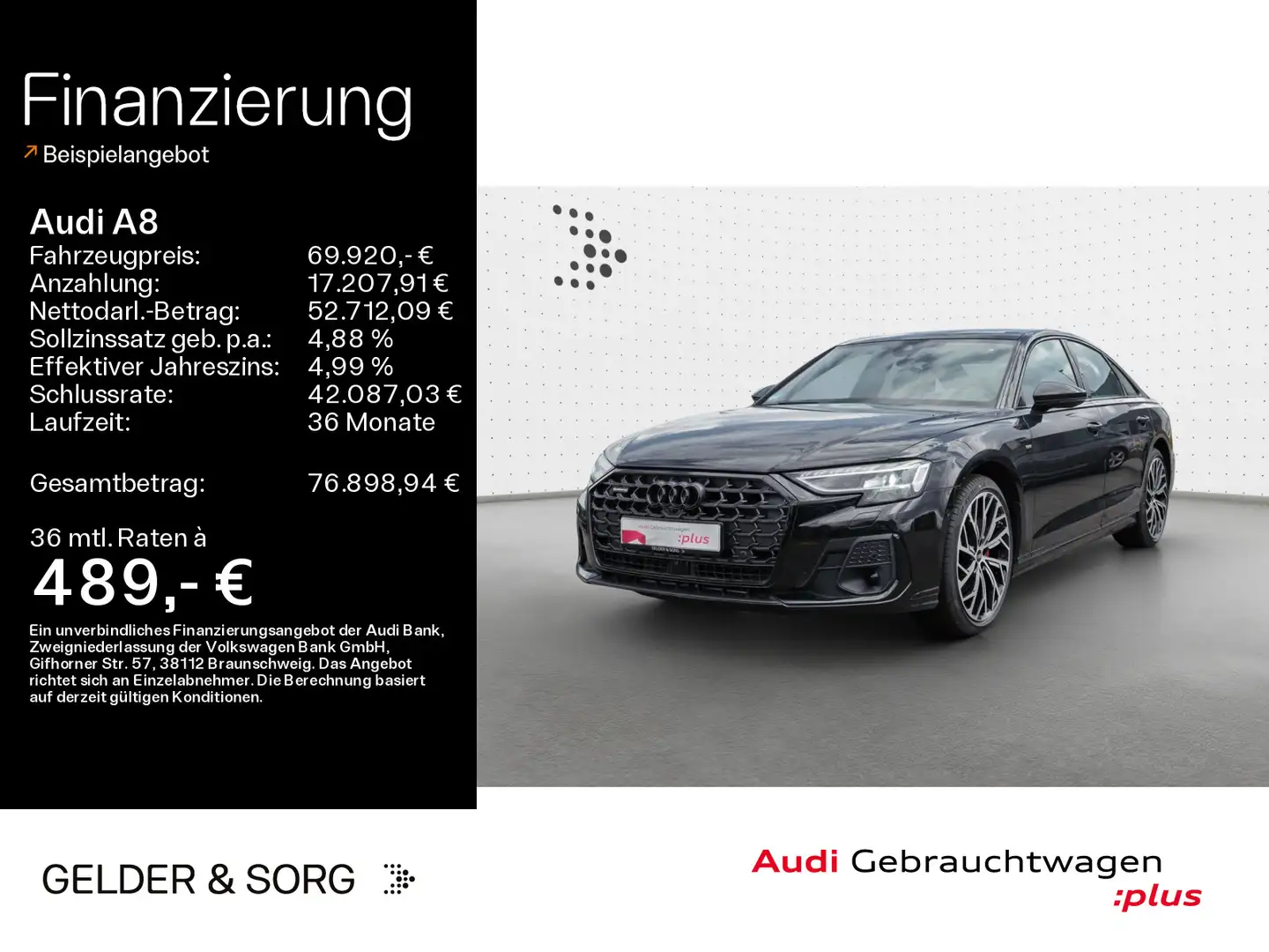 Audi A8 50 TDI quattro S line Air*Matrix*HuD*Pano Noir - 1