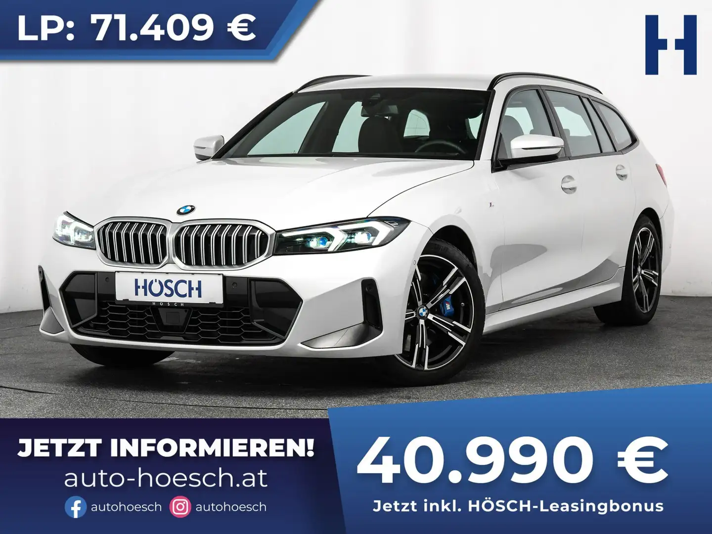 BMW 330 i Touring M-Sport WIE NEU TOP-ANGEBOT Weiß - 1