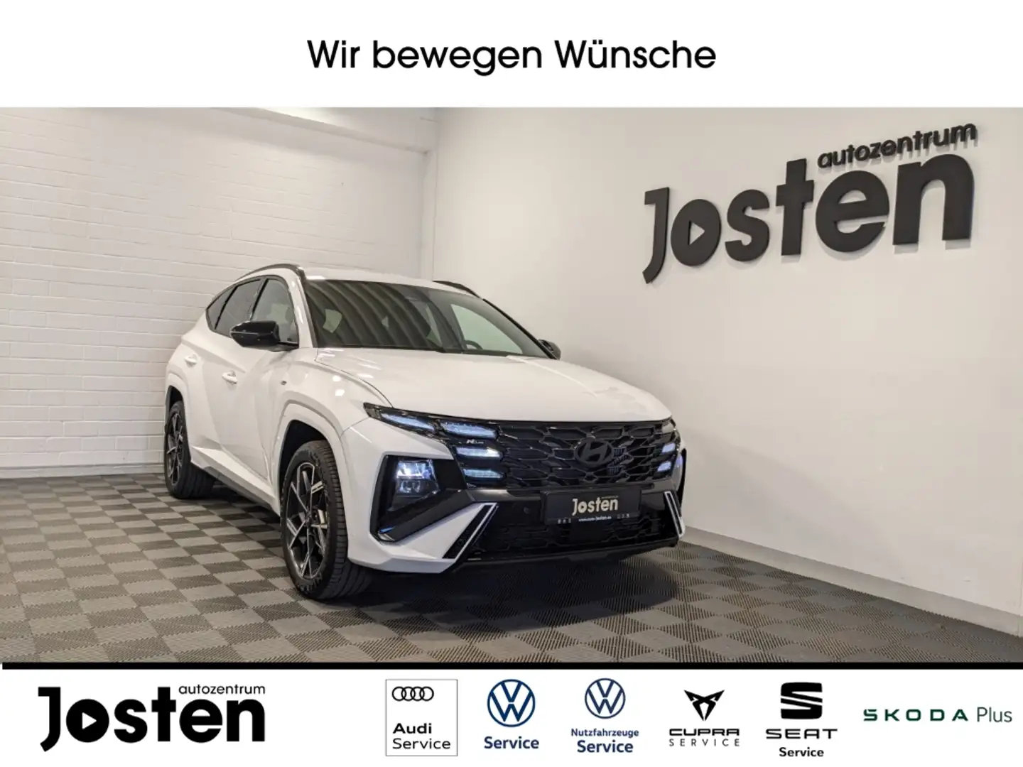 Hyundai TUCSON N-Line 1.6 T-GDI mHEV Navi Virtual ACC Blanc - 1