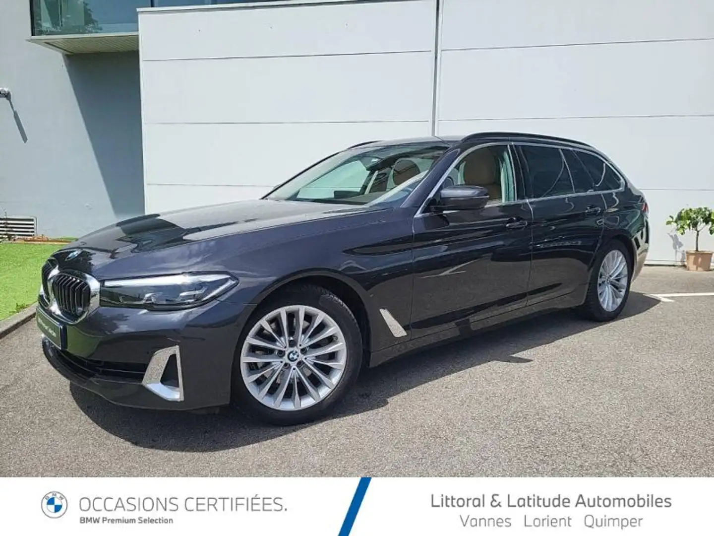 BMW 520 520dA xDrive 190ch Luxury Steptronic Gris - 1
