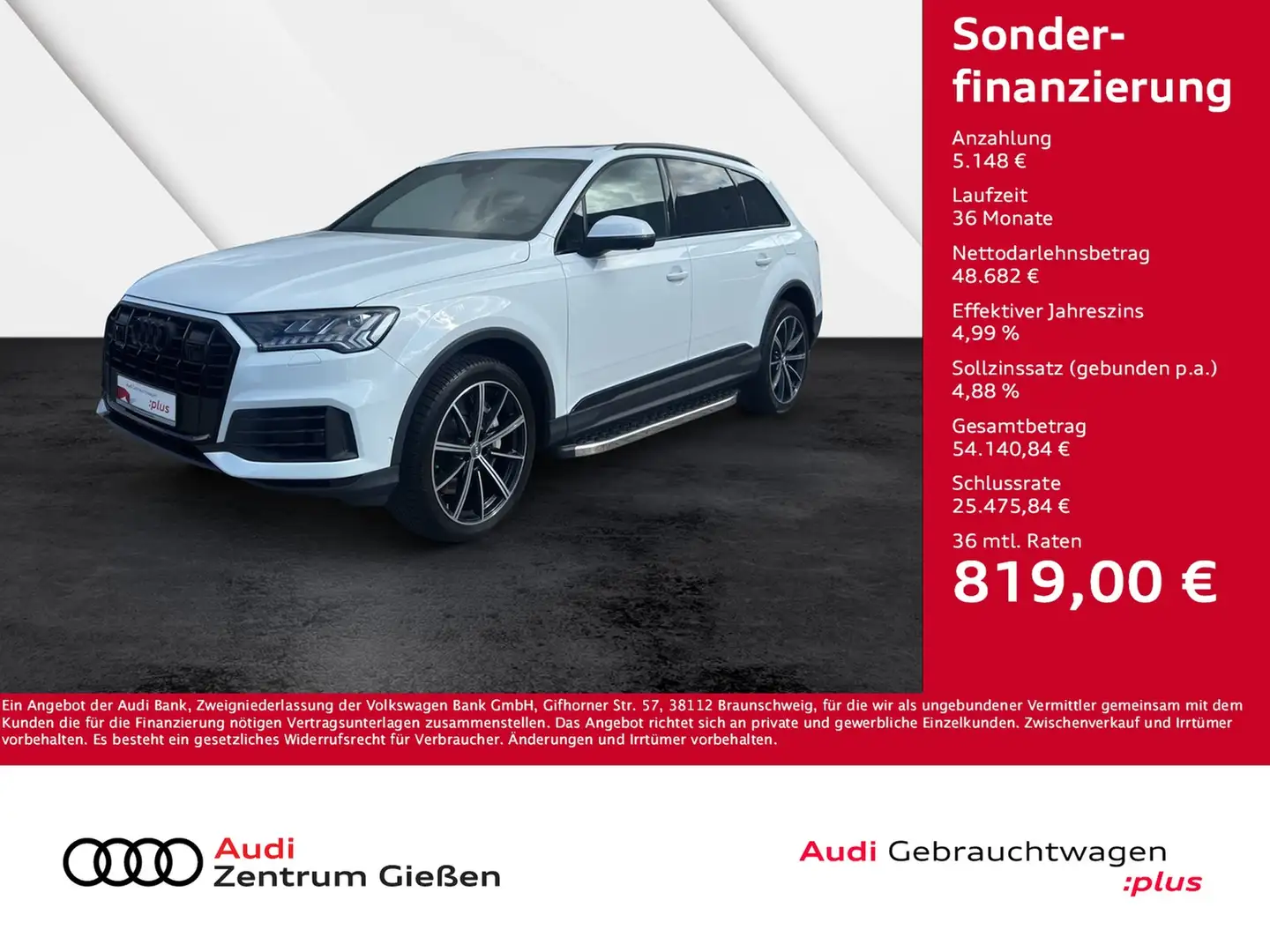 Audi Q7 55 TFSI e quattro S line Black B&O MATRIX PANO ... Weiß - 1