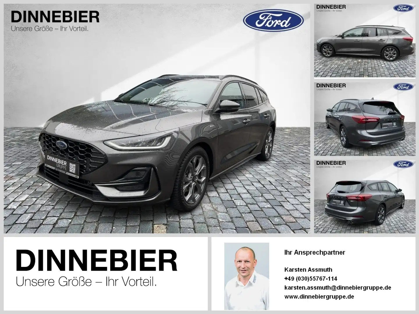Ford Focus ST-Line LED+AHK+Navi+Kamera+Winterpaket Grau - 1
