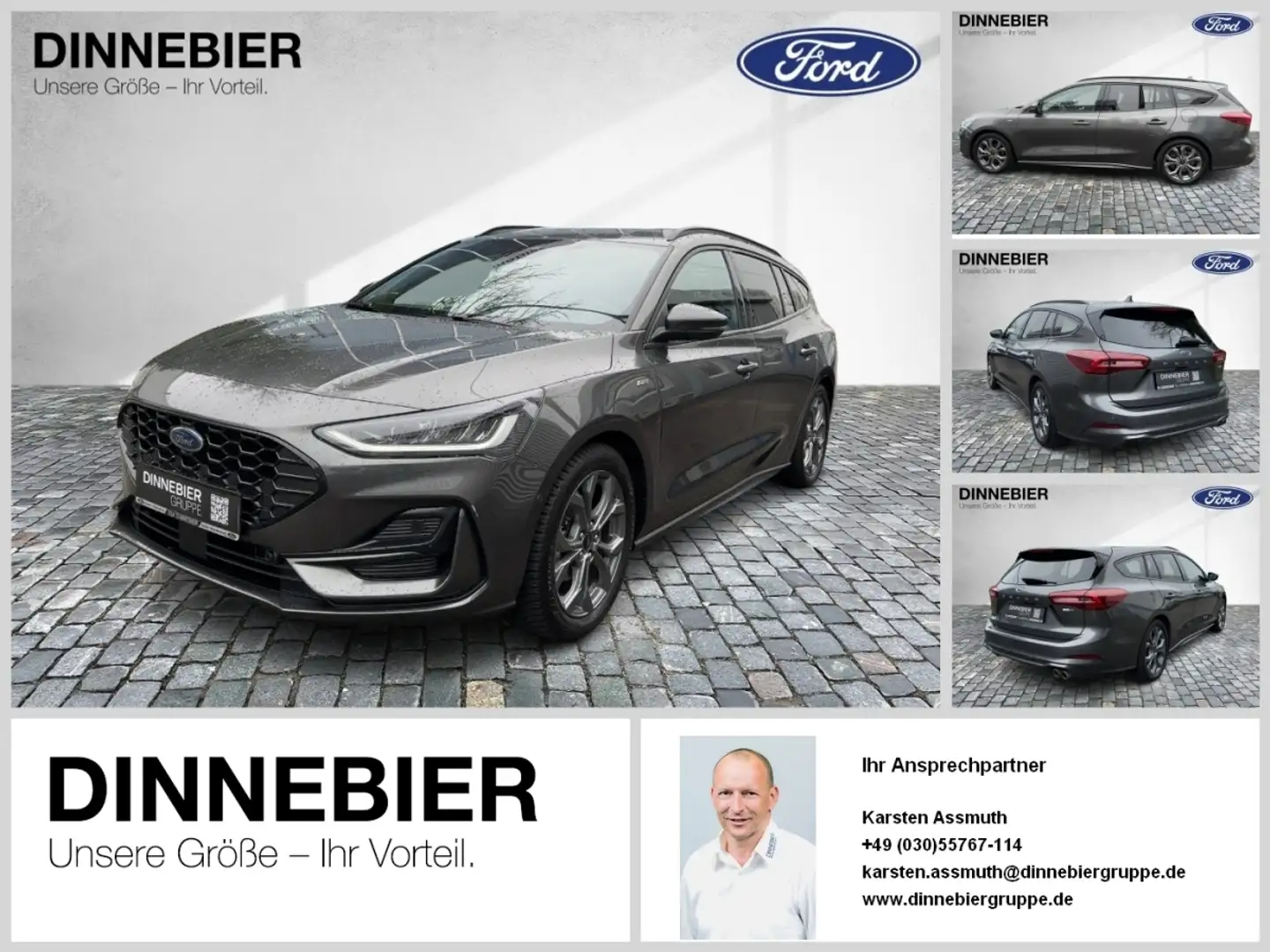 Ford Focus ST-Line LED+AHK+Navi+Kamera+Winterpaket Gris - 1