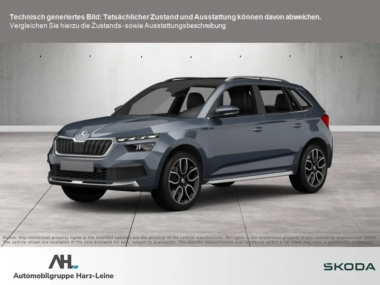 Skoda Kamiq 1.5 TSI Scoutline DSG LED Navi ACC RFK Grijs - 1