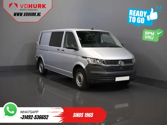 Volkswagen T6.1 Transporter 2.0 TDI 150 pk DSG Aut. L2 DC BPM VRIJ! Dubbel Cab