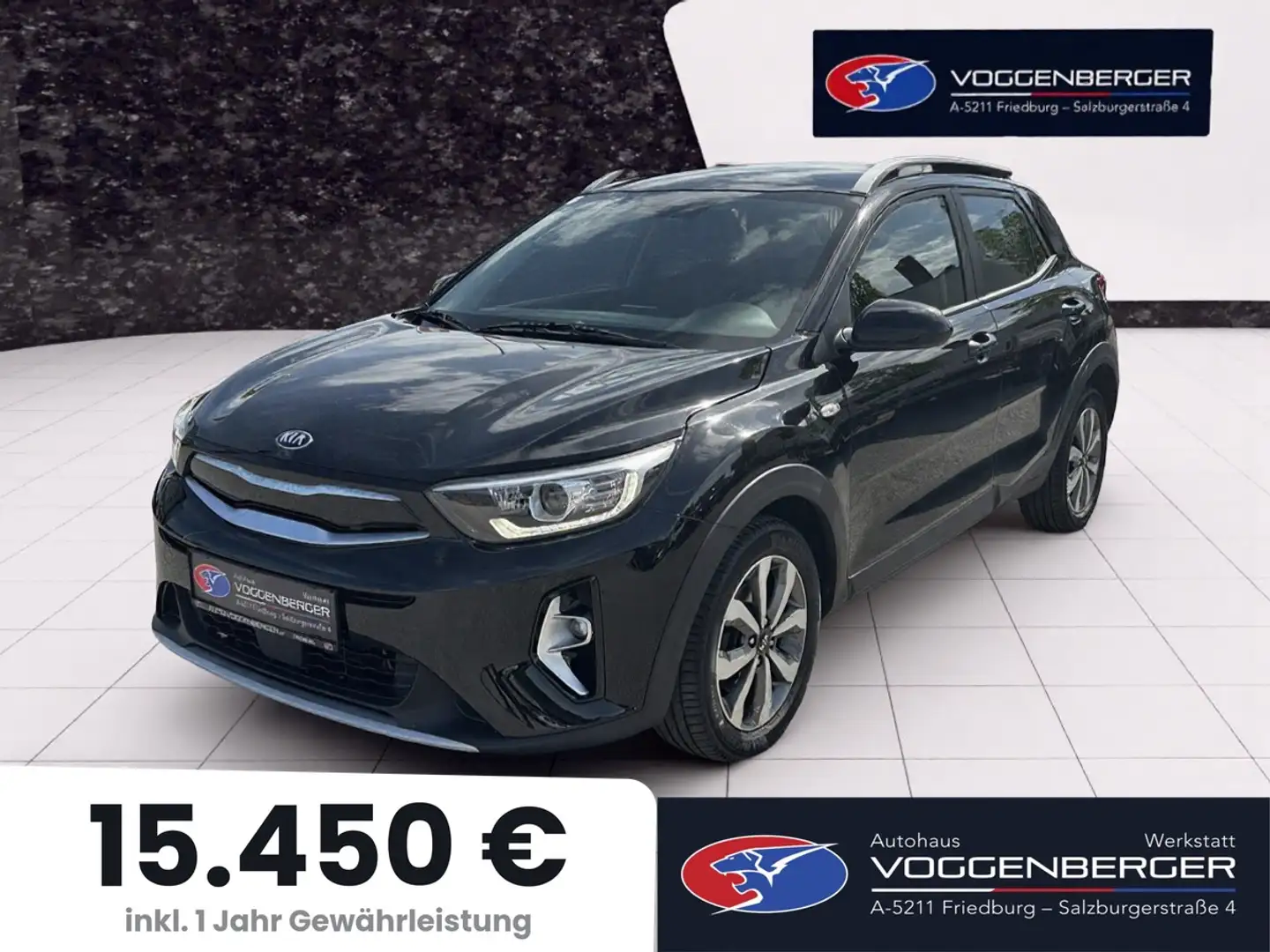 Kia Stonic Stonic 1,0 TGDI GPF ISG Silber DCT Aut. Schwarz - 1