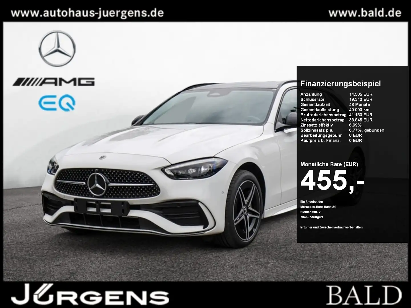 Mercedes-Benz C 300 de T AMG-Sport/DIGITAL/Pano/AHK/Dist/Night Weiß - 1
