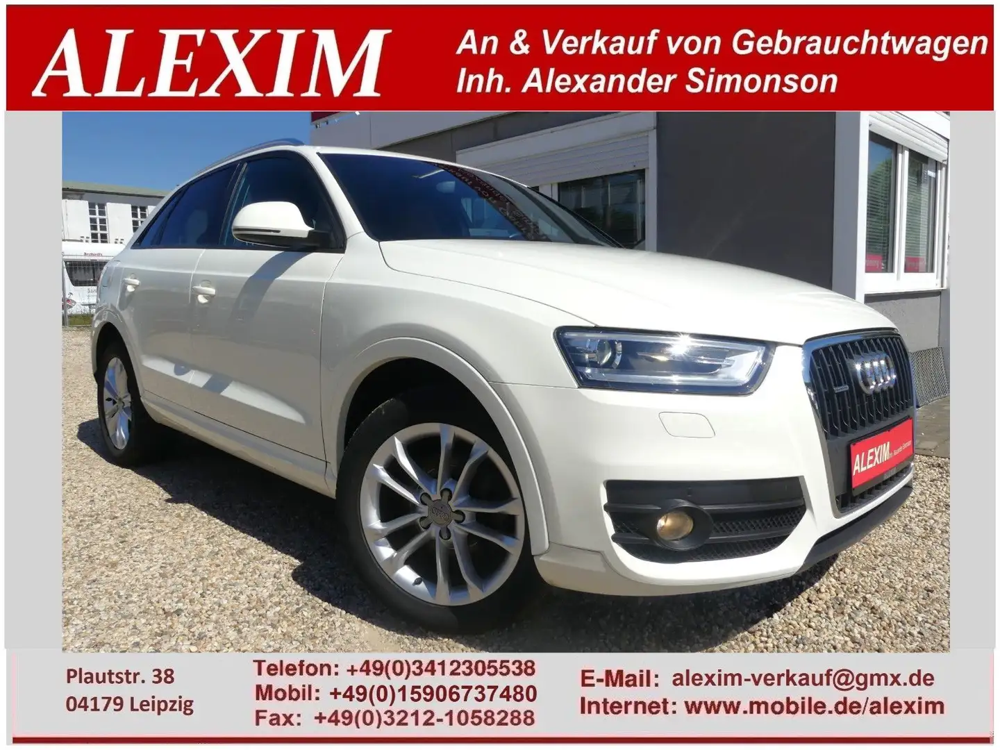 Audi Q3 2.0 TFSI quattro/Navi/Xenon/Leder/TÜV01.2027 Weiß - 1