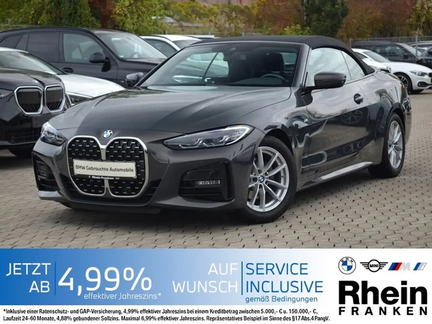 BMW 420 d Cabrio M Sport LiveCptPro.LED.Kam.Lenkhzg. Grau - 1