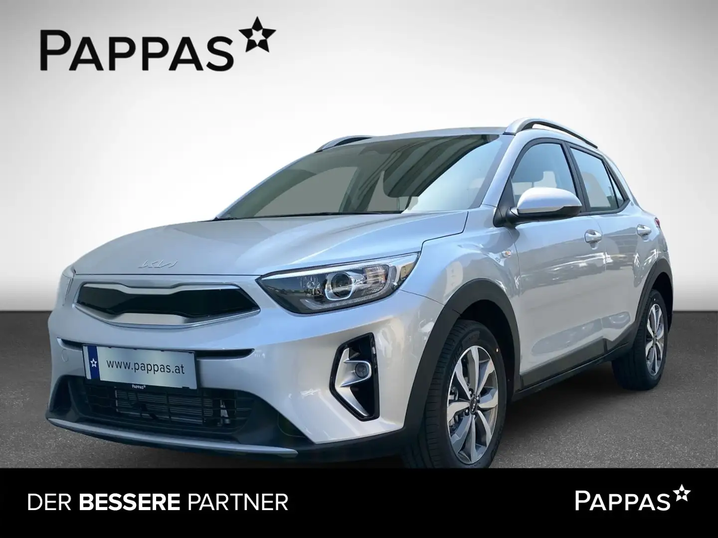 Kia Stonic SILBER 1.0 7 Jahre-Werksgarantie, 16' Alu, Klimaau Schwarz - 1