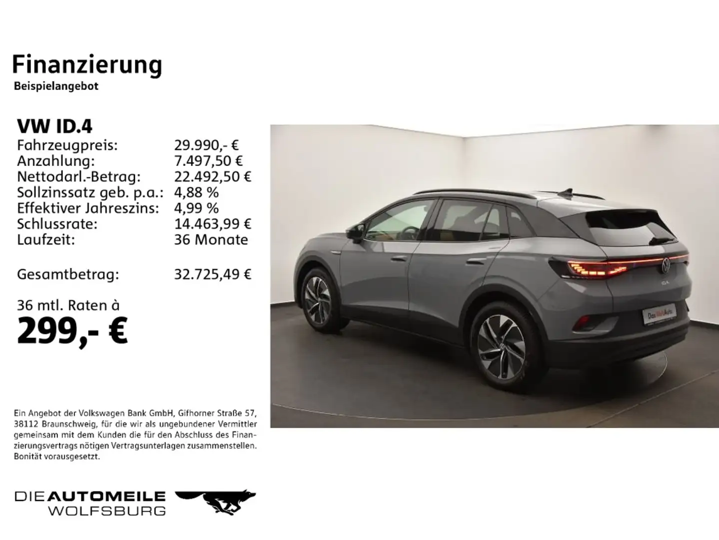 Volkswagen ID.4 Pro Performance Tech Matrix/Pano/TravelAssi Grau - 2