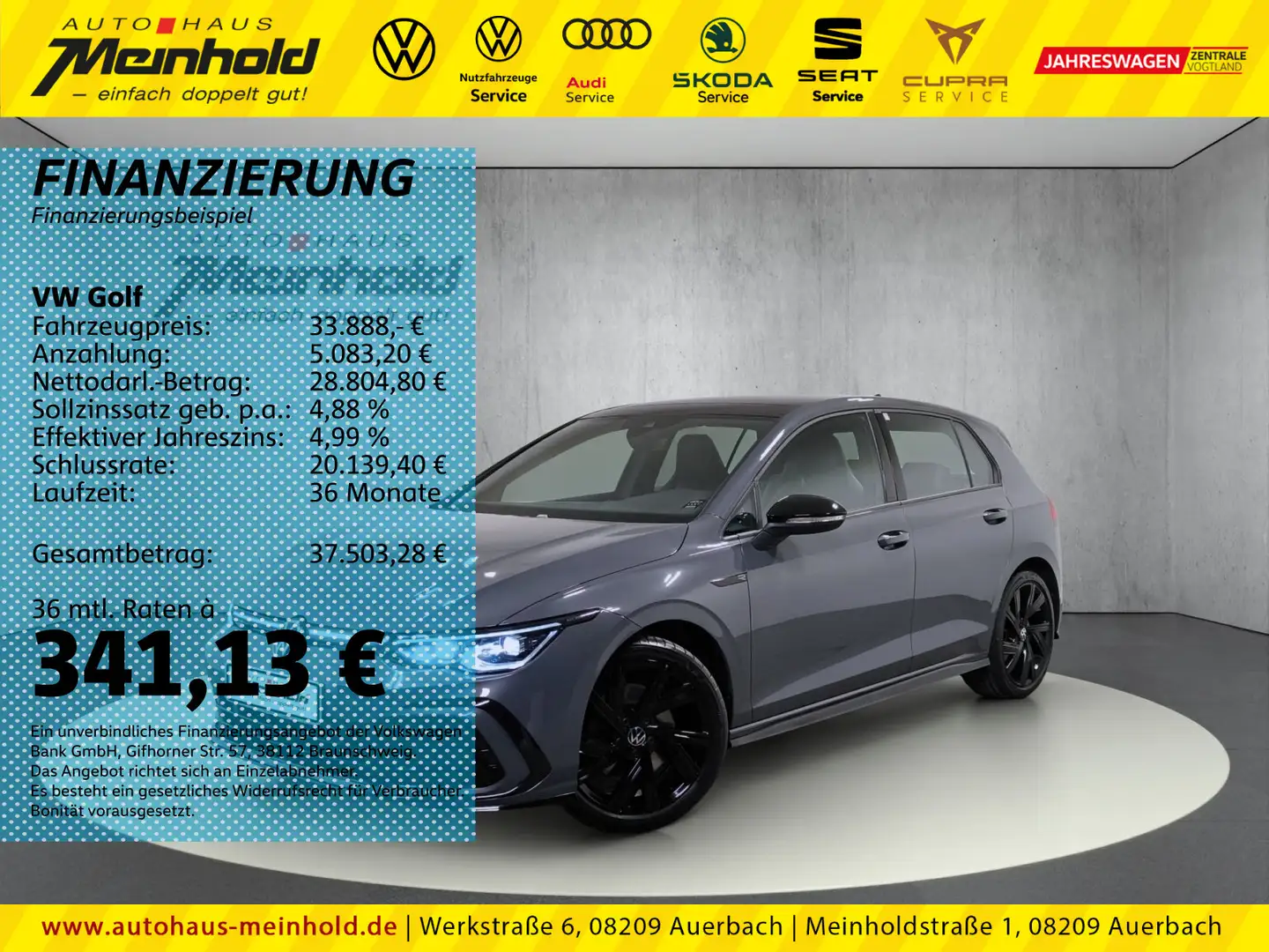 Volkswagen Golf 2.0 TSI DSG 4M R-Line Black Style, Dach Grigio - 1
