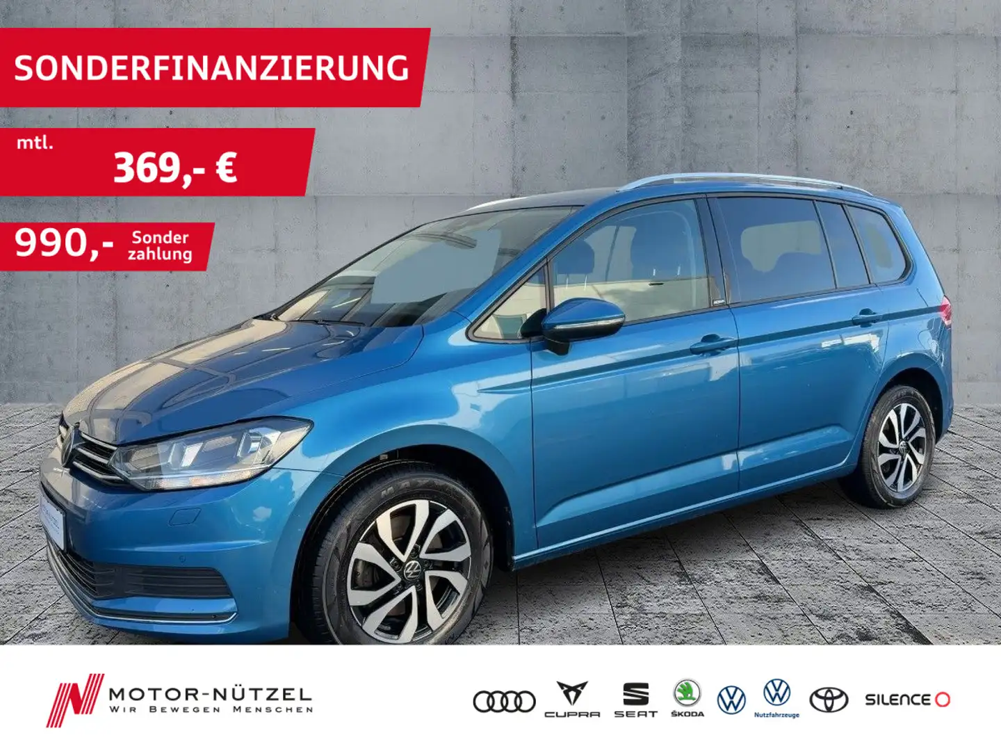 Volkswagen Touran 1.5 TSI COMFORTLINE 5JG+NAVI+PDC+7-SITZER Blau - 1