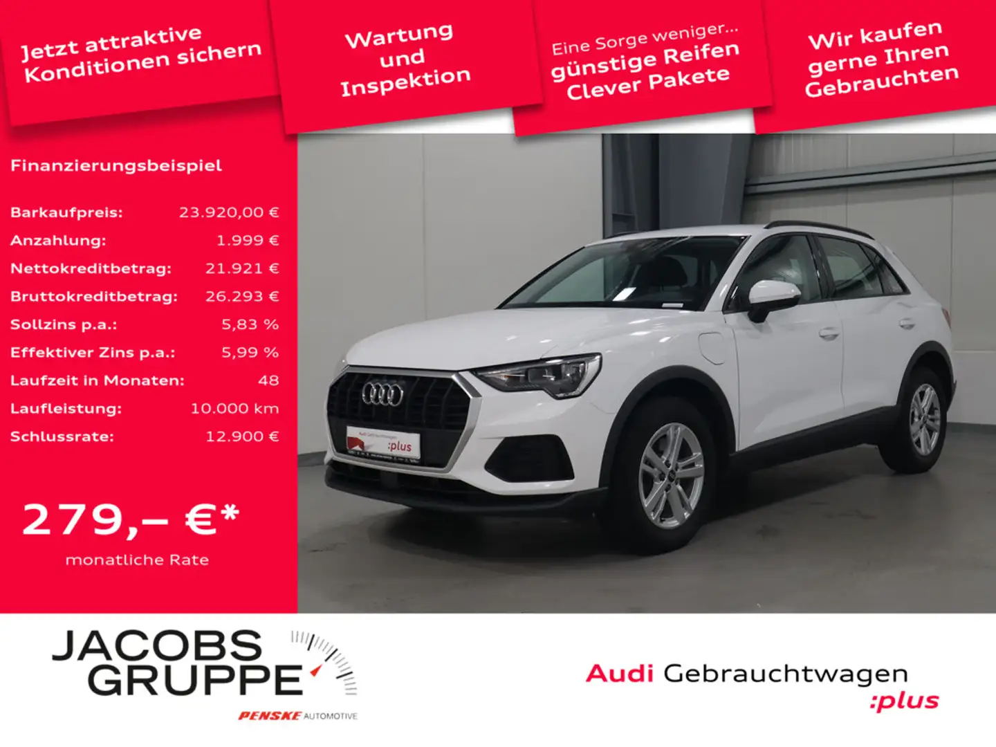 Audi Q3 45 TFSI e Navi*Tempomat*PDC * Weiß - 1