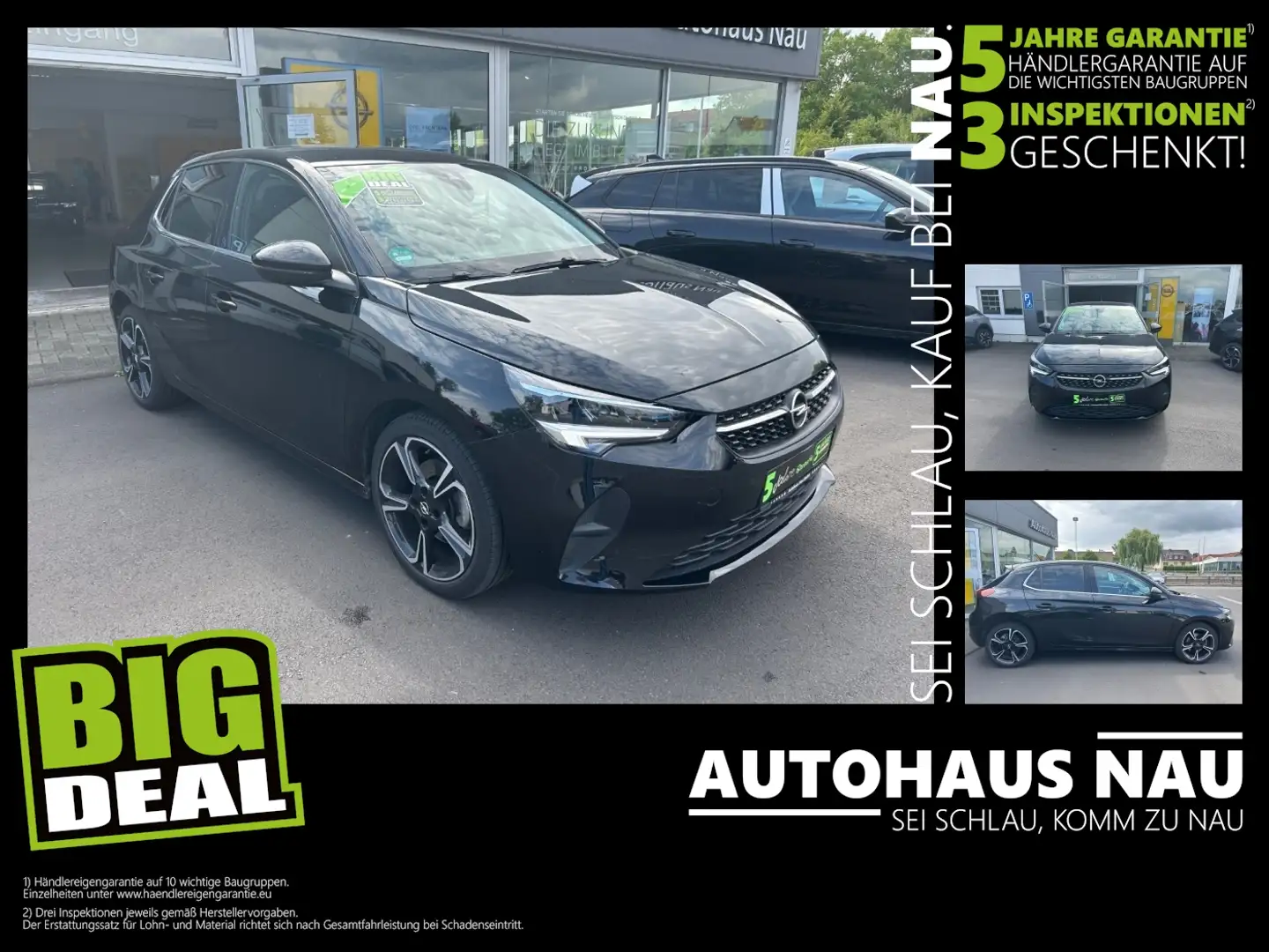 Opel Corsa F 1.2 Turbo Elegance inkl. BigDeal Schwarz - 1