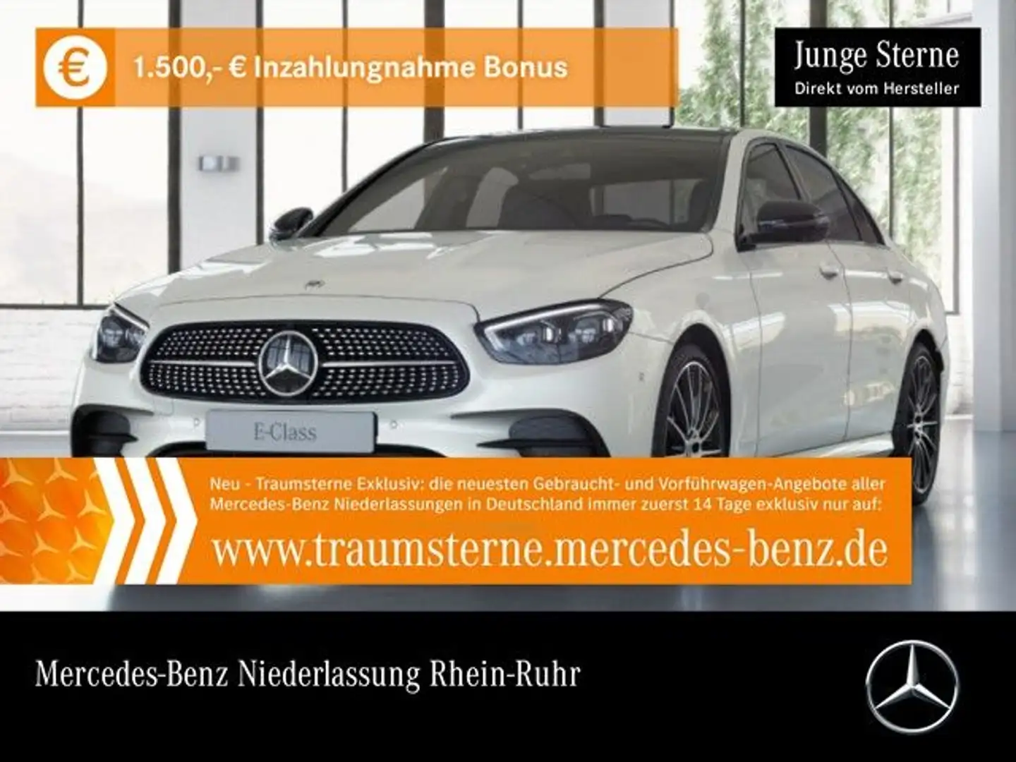 Mercedes-Benz E 450 4M AMG+NIGHT+PANO+360+MULTIBEAM+FAHRASS+20" Weiß - 1