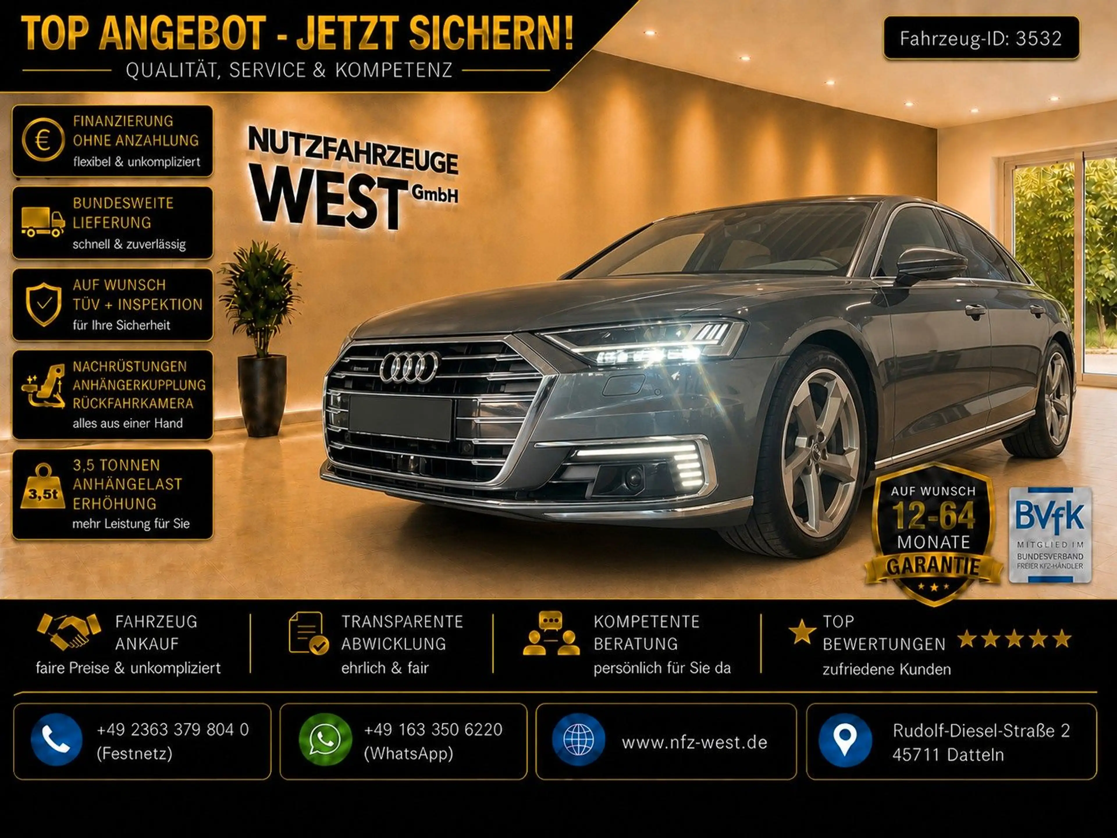 Audi A8 60 TFSI e L Quattro*Lang Version*Exclusive*