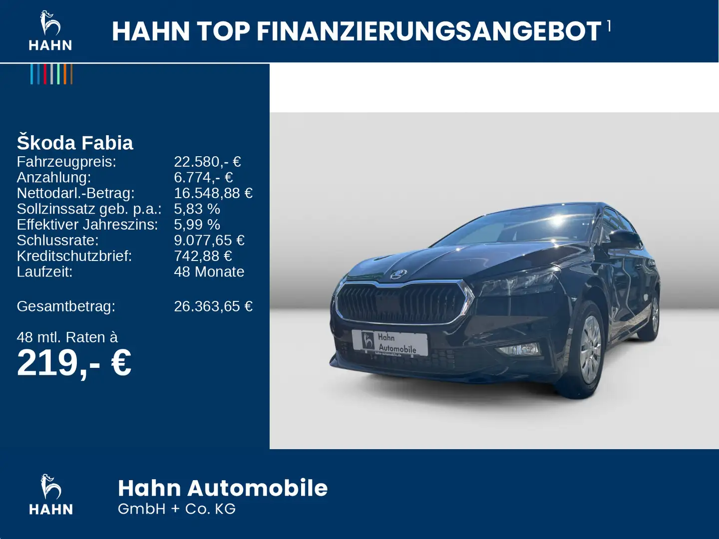 Skoda Fabia Selection 1,0 TSI 85 kW 7-Gang-DSG Parken Schwarz - 2