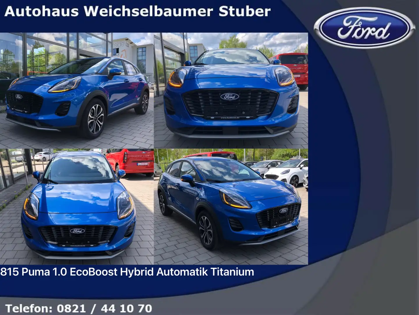 Ford Puma 815 Puma 1.0 EcoBoost Hybrid  Automatik Titanium Blau - 1