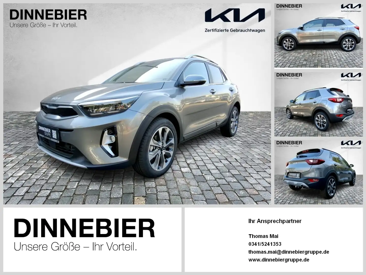 Kia Stonic Spirit Automatik+LED+Navi+Kamera+SHZ Grijs - 1