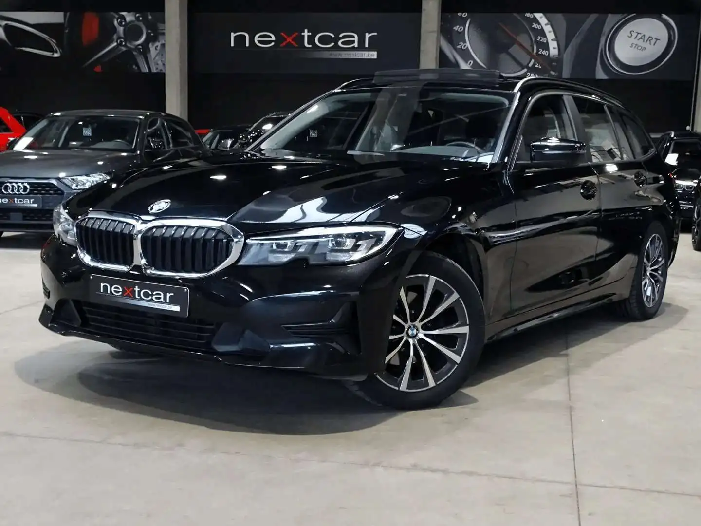 BMW 320 dA Touring 163 G21 *LED-NAVI-CUIR-TOIT PANO* Noir - 1