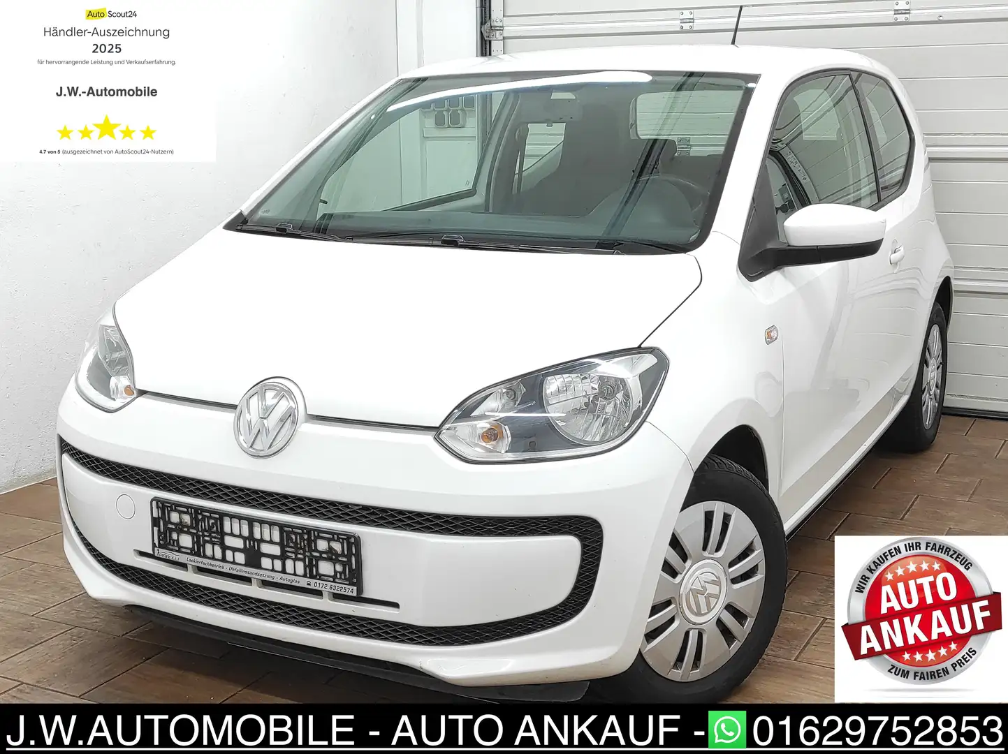 Volkswagen up! 1.0 KLIMA ERDGAS ALLWETTER EURO-5 MOVE UP! BMT eco Blanc - 1