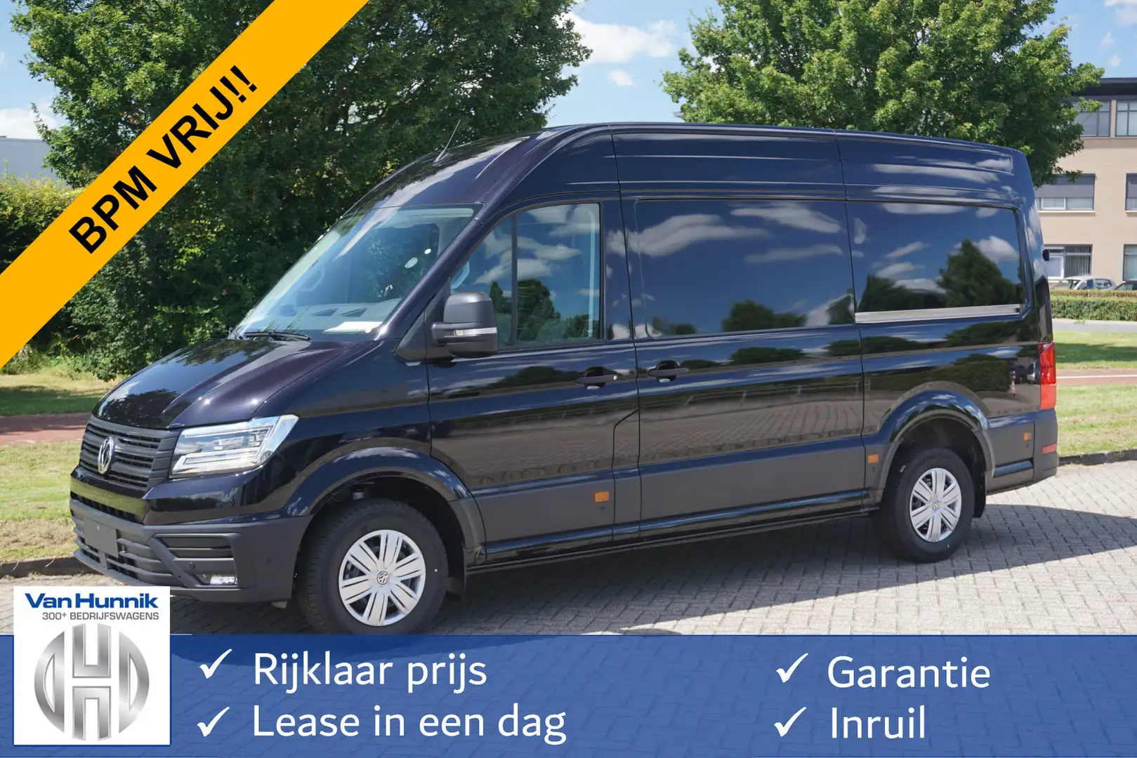 Volkswagen Crafter 35 177PK L3H3 AUT BPM VRIJ!! Navi, Camera, Gev. St Schwarz - 1