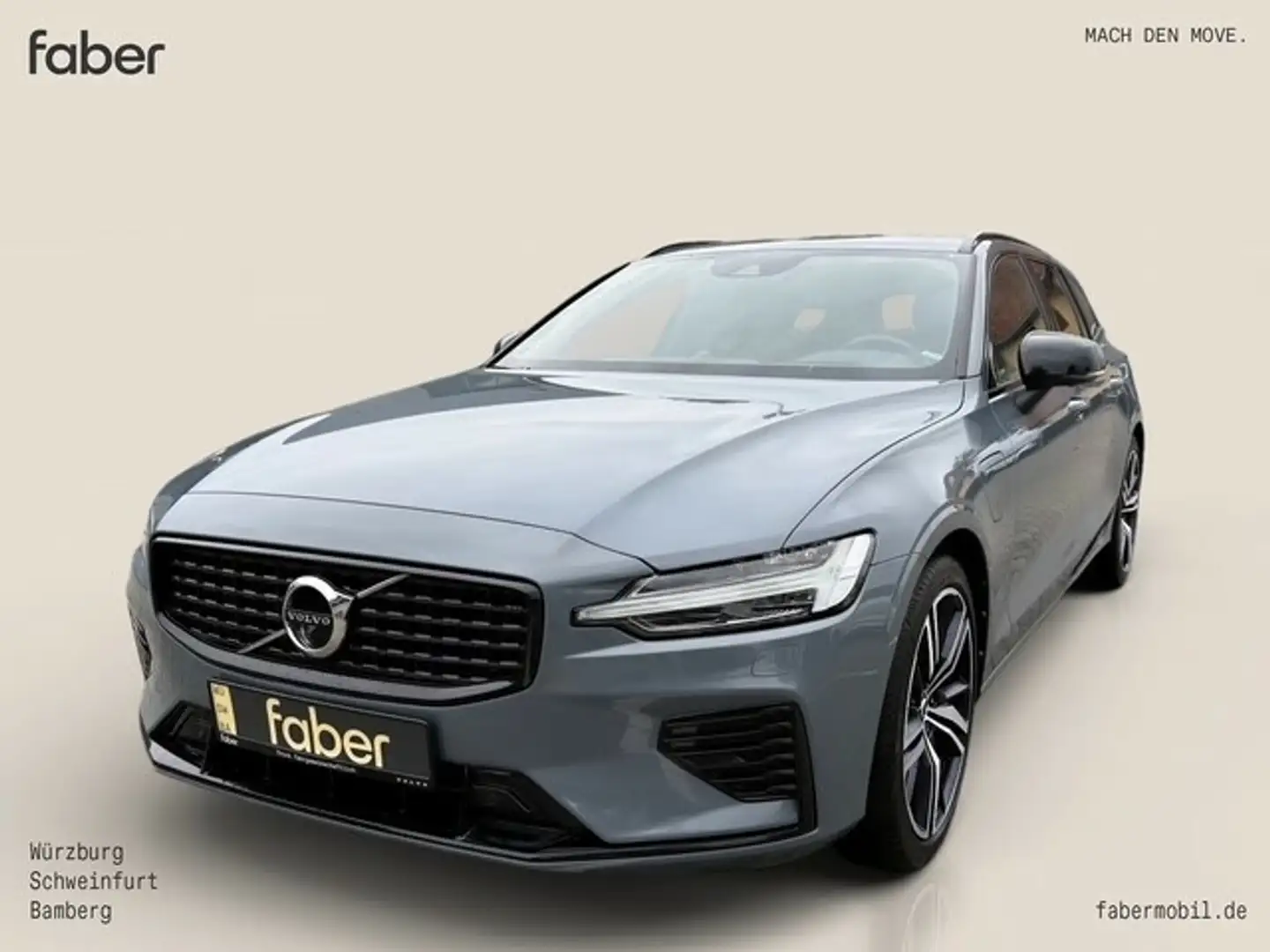 Volvo V60 Plus Dark T8 Plug-In Hybrid AWD Gris - 1