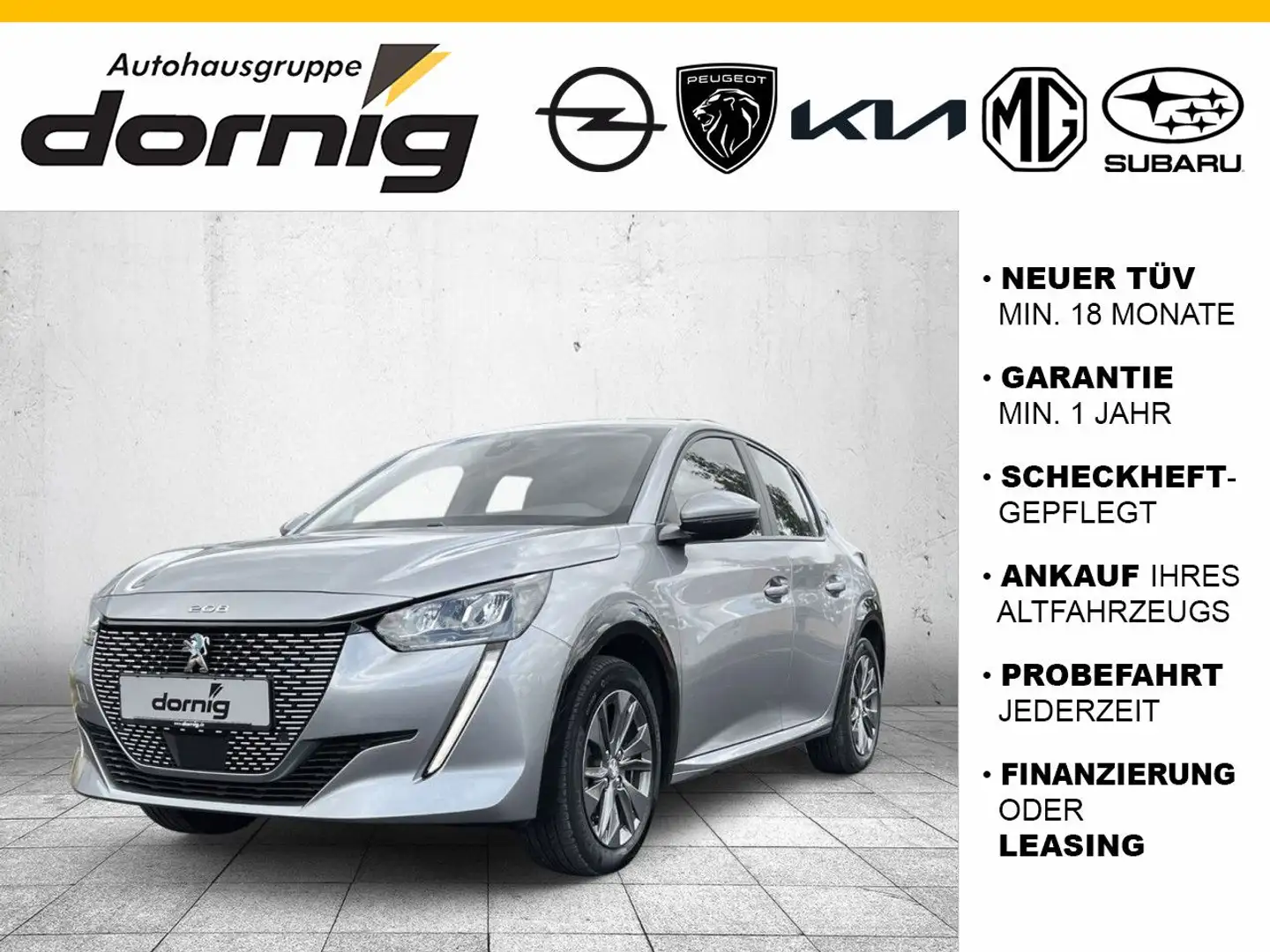 Peugeot 208 e-208 Active Pack Elektro 136 DAB+ Silber - 1