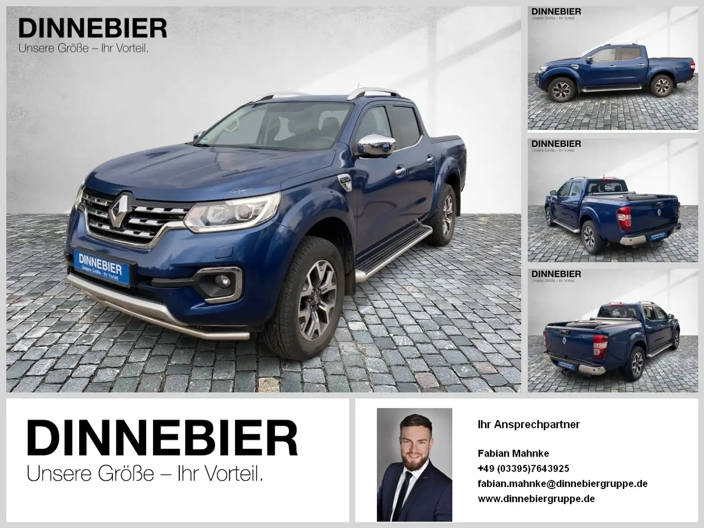 Renault Alaskan Intens Double Cab 4x4 360°+AHK+LED+WKR Argent - 1