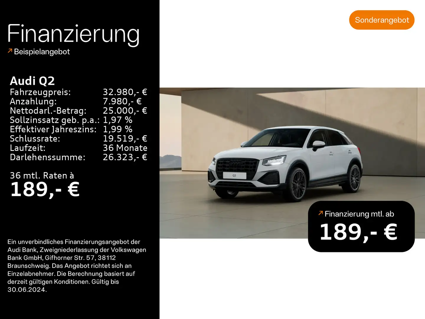 Audi Q2 30 TDI advanced LED*Navi*Virtual*Sound*Kamera Weiß - 1