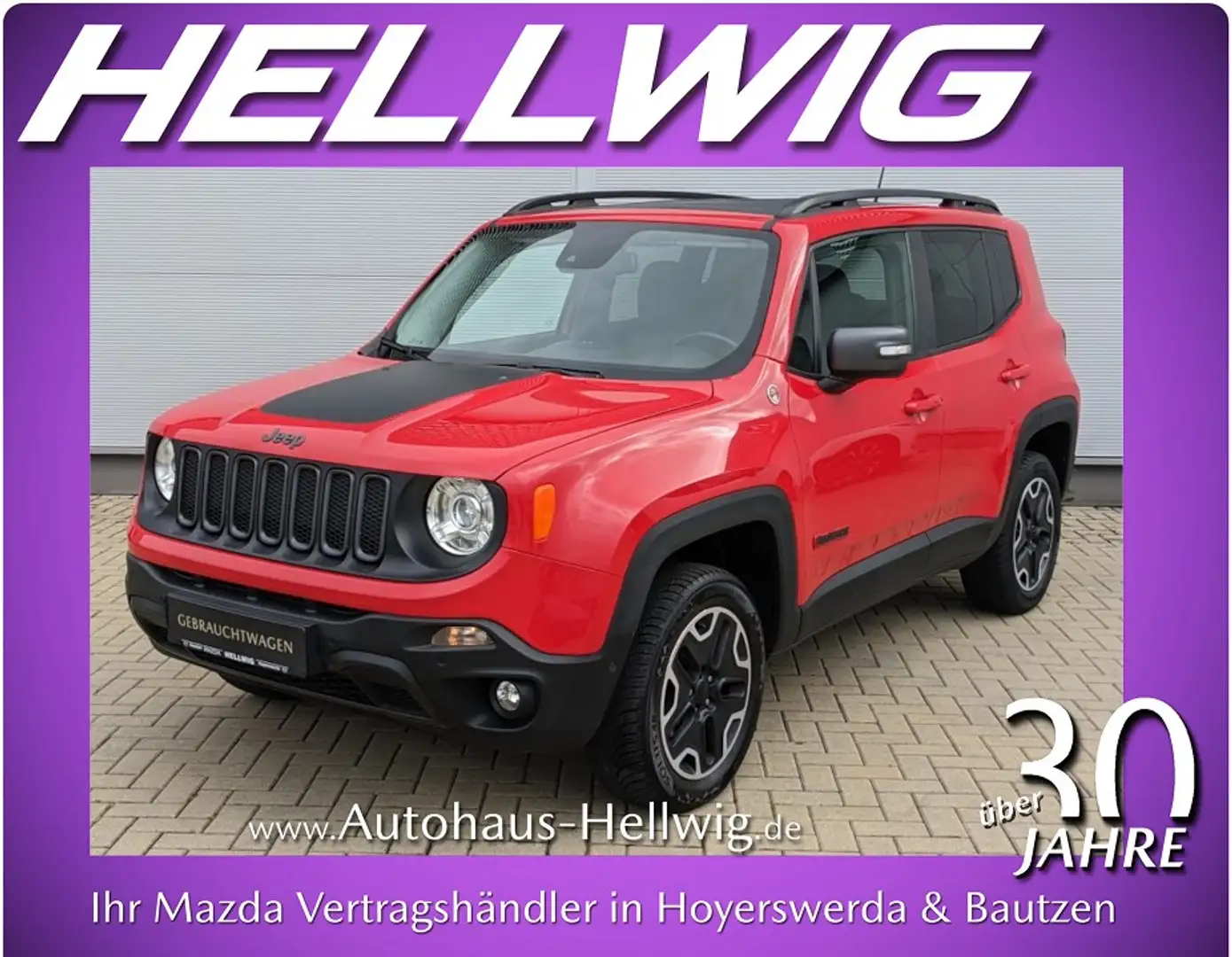 Jeep Renegade 2.0l Trailhawk 4WD Leder Beats Ganzjahresreifen Rot - 1