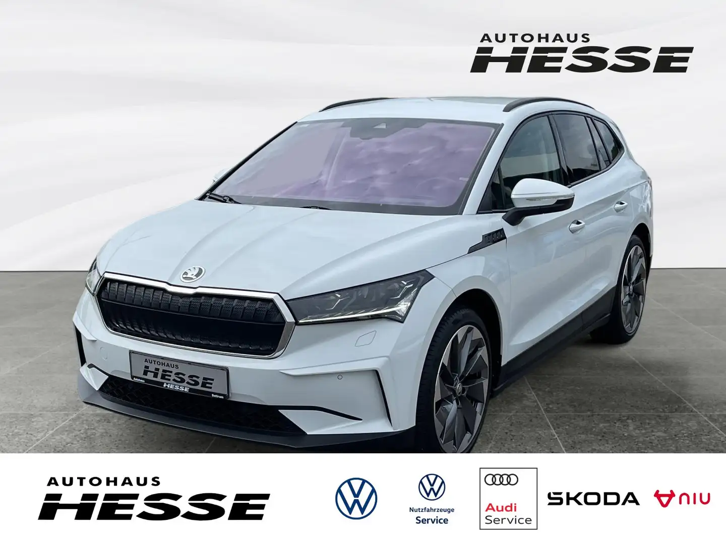 Skoda Enyaq 60 Lounge AHK Memory ACC Weiß - 1