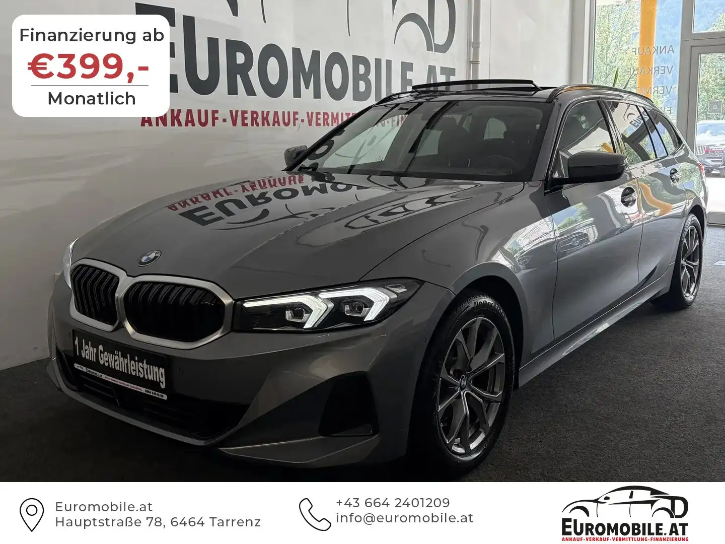 BMW 320 d xDrive *PANO*RFK*AHK*STHZG*LEDER*H&K*LR-HZG*LED* Grau - 1
