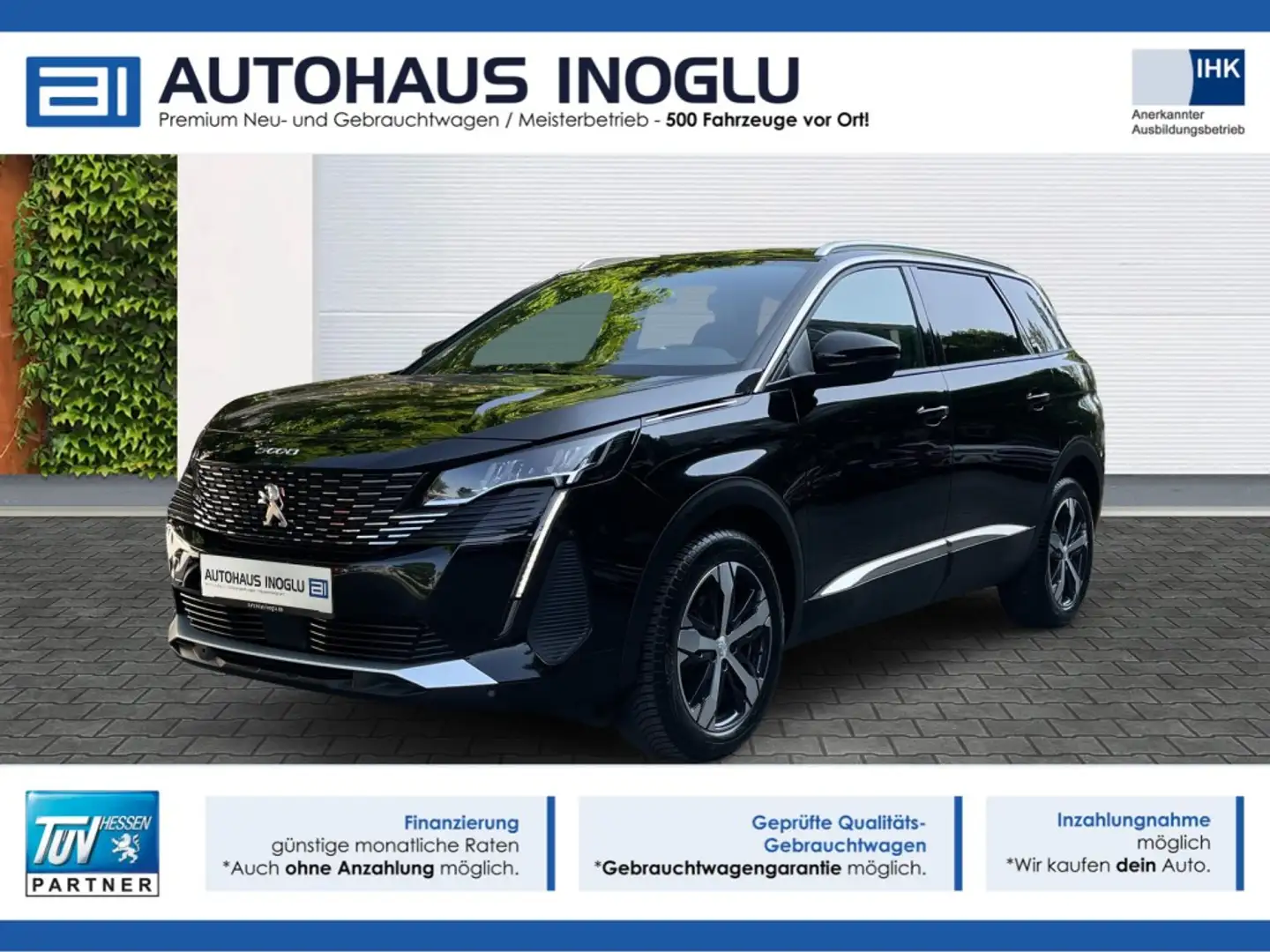 Peugeot 5008 1.5 Allure Pack AT 7-Si+Navi+SHZ+R-Kam+DAB+ Schwarz - 1