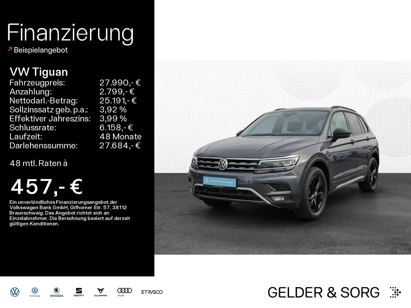 Volkswagen Tiguan Comfortline 2.0 TDI Offroad*Leder*Stand Grijs - 1